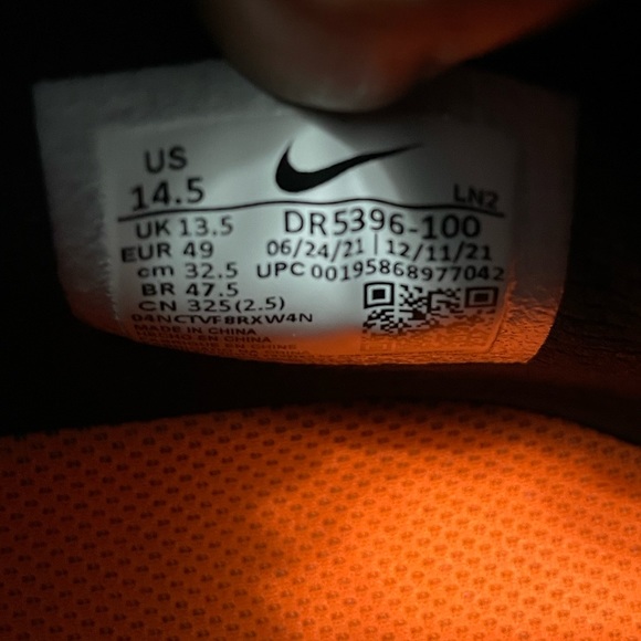 Nike Vapor Edge Elite 360 White Black Multicolor Football Cleats Size 14.5 - Picture 11 of 12